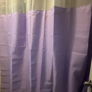 Green Double Layer Waffle-Pattern Shower Curtain - No Hook Snap-in Liner, Fabric Waterproof Inner & Washable White Outer Cloth, Modern Bathroom Accessory for Home/Hotel/Salon/Dorm, 72x75 Inch