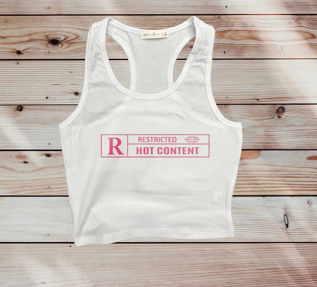 restricted rated -R Crop Tank