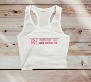 restricted rated -R Crop Tank
