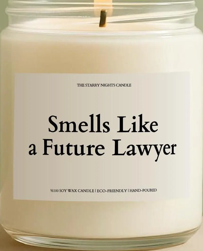Smells like a Future Lawyer Candle Lawyer Gift, Law Student Gift, Law School Student Gift, Future Lawyer Gift, Student Gift. Decor Glass