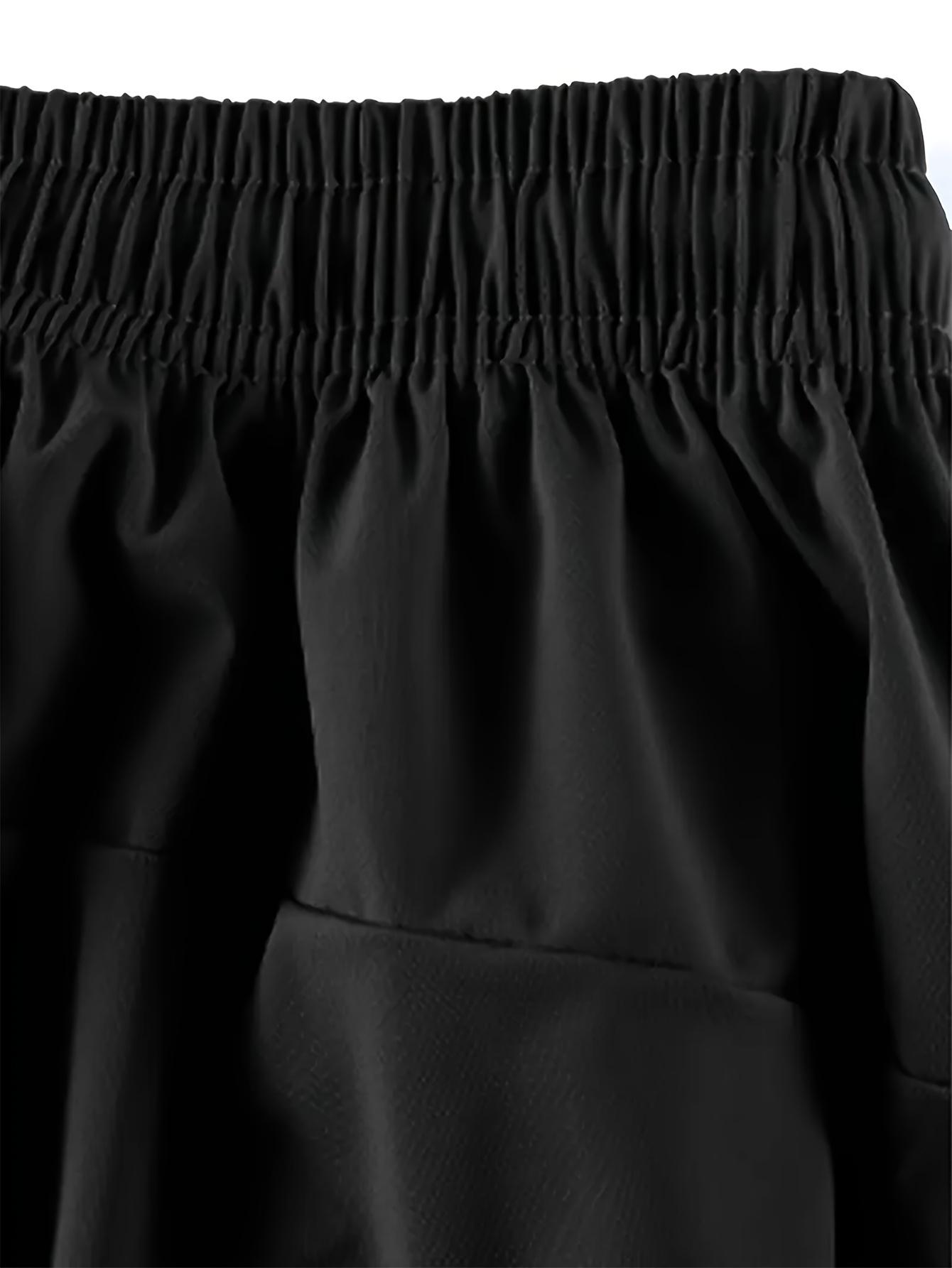 Men’s slim fit ice silk cool-touch lightweight long pants, 3-pack — drawstring elastic waistband design, zippered pockets; a summer essential for everyday casual wear. This flat-foot long pants is ideal for outdoor running and fitness.