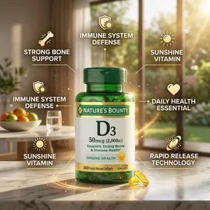 Vitamin D3 2000 IU | Supports Immune Health, Calcium Absorption & Bone Strength | Essential for Healthy Bones | Non-GMO, No-Gluten | 350 Softgels, 1 Serving Per Day for Daily Health