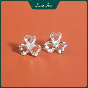 LavaJewelry Petite Petals Earrings, Smple Earrings, Silver Jewelry, 925 Silver Earrings for Women, Girls