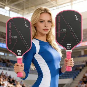 T700 Carbon Fiber Pickleball Paddle, Textured & Matte Surface, Lightweight Durable Racket for Outdoor Indoor Court, Professional Training & Recreational Play for Adults Beginners