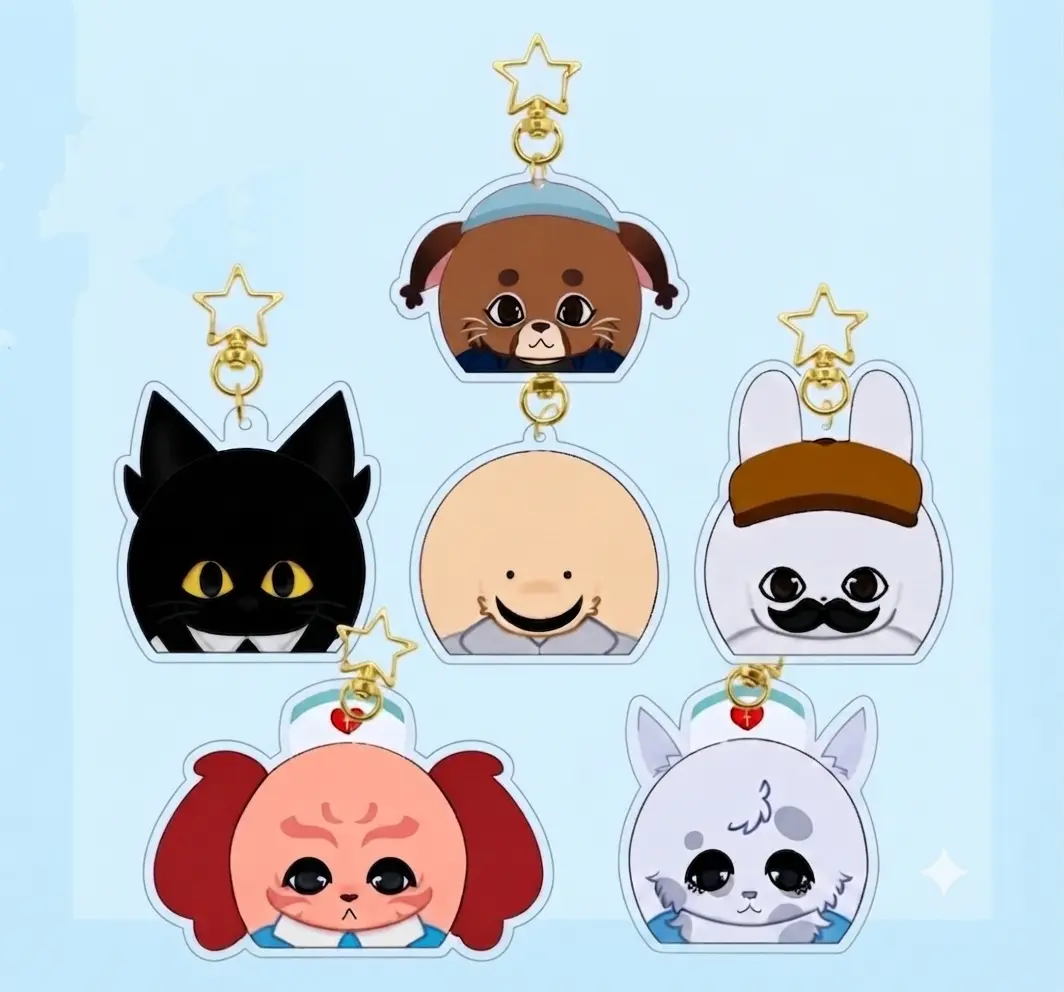 Animal Hospital Mochi Plush Keychains - (Fanmade) [ Nurse, Head Nurse, Barney, Secret Agent, Intern, Liz)