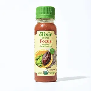 Mayan Elixir Shot - Organic Cacao Energy Drink with Orange Cayenne & 50mg Caffeine - Cold Pressed Ceremonial Grade Cacao Bean - 2.0 fl. Oz