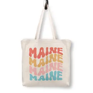 Maine Tote Bag - Maine Beach Bag - Maine Girls Trip - Maine Book Bag - Maine Teacher Tote Bag - Maine Bag