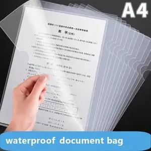 10/20/30 L-Type A4 File Bags, Two-Page Document Folders, Transparent Single Page Clips, Insert Protection Film, Office Use
