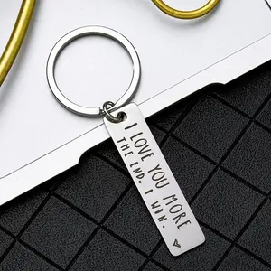 I LOVE YOU MORE MOERT Stainless steel Keychain Gift -HN331-5