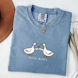 Comfort Colors Goose Bumps TShirt, Silly Goose T-shirt, Funny Goose Outfit, Goose Lover Tee, Goose Couple Clothing, Sarcastic Goose Gifts