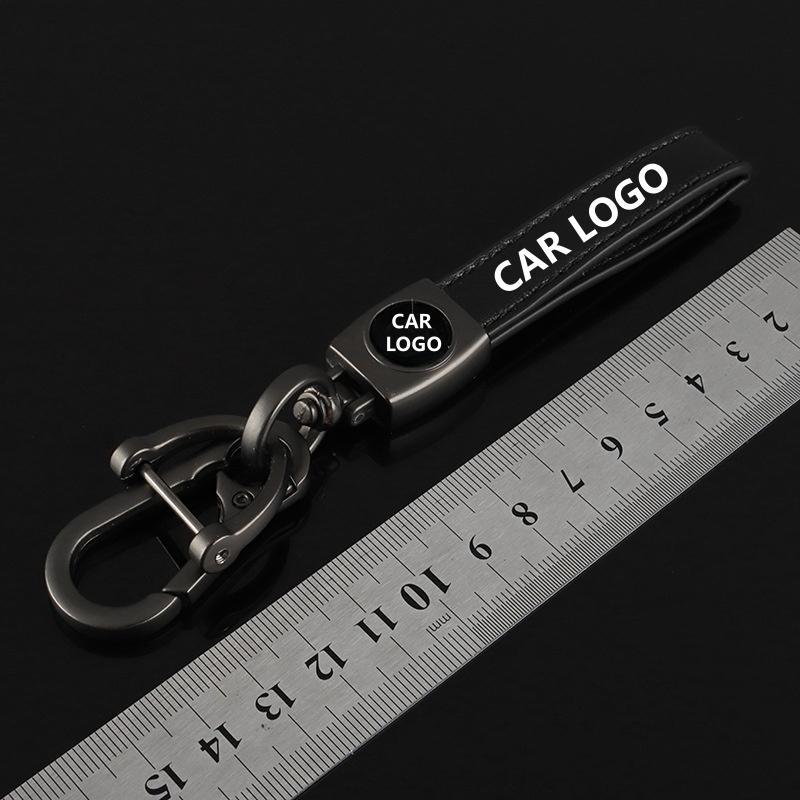 Genuine Leather Car Keychain for MUSTANG , Compatible with  ford MACH ESCAPE HYBRID ESCAPE BRONCO SPORT SUPER DUTY EDGE EXPLORER SUPER DUTY TRANSIT CONNECT RANGER F-150 MAVERICK Key Chain Family Present for Man and Woman