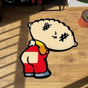 Cartoon Character Pattern Floor Mat, Non-slip Soft Floor Carpet, Decorative Area Rug for Home Living Room Bedroom, Vanity Decor Accessories, Home Decor Rugs