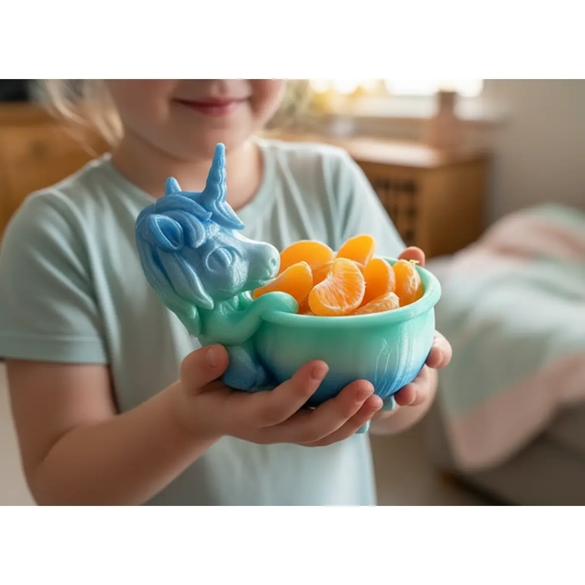 Magical Unicorn Plastic Kitchen Bowl, Decorative Tableware for Kids' Snacks, Plastic Bowls, Kitchen Bowls