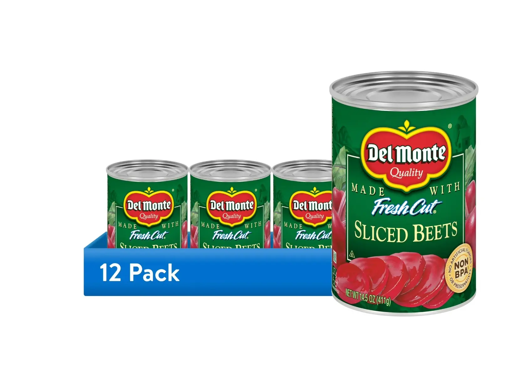 (12 pack) Del Monte Sliced Beets, Canned Vegetables, 14.5 oz Can