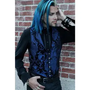 ARISTOCRAT VEST - BLUE/BLACK TAPESTRY