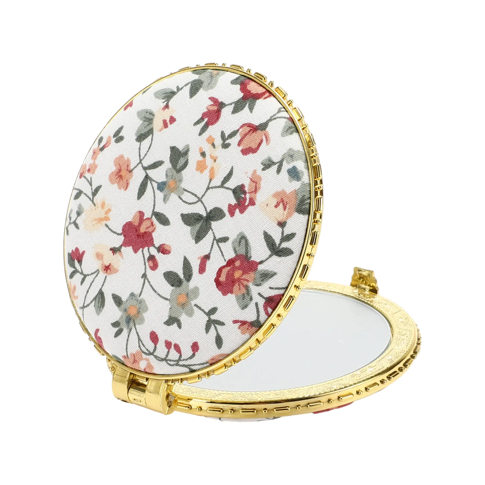 VOCOSTE Compact Mirror for Purses, Flower Pocket Mirror, Round Mini Mirror, Floral Small Mirror for Purse, Vintage Folding Mirror Compact Travel Portable Pocket Mirror for Women
