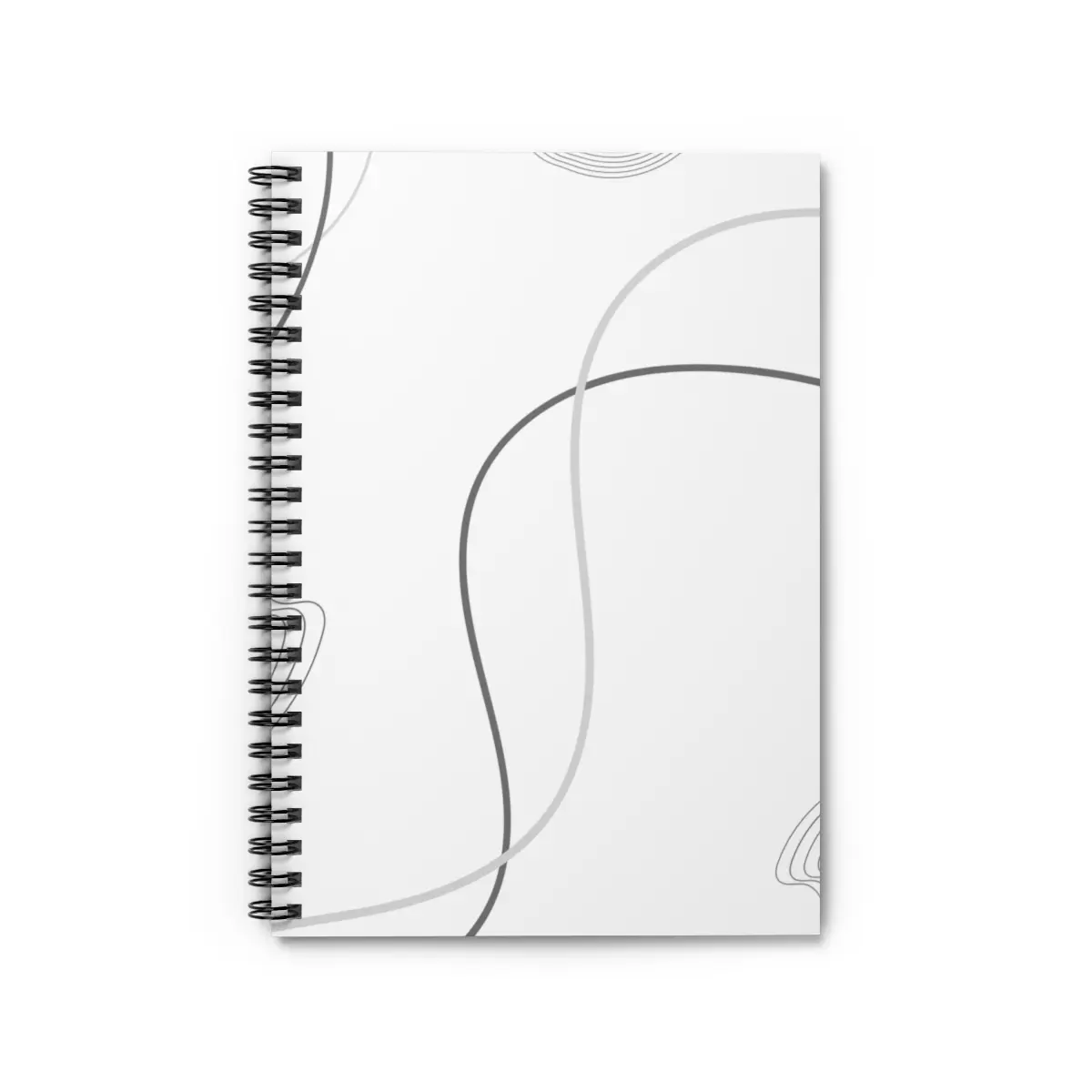 Sleek Collection - White & Grey Spiral Notebook