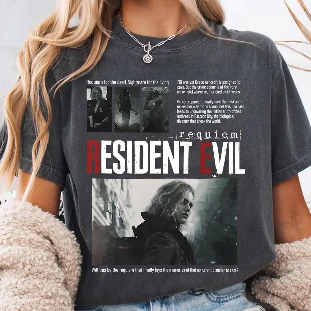Resident Evil Requiem Shirt, Leon Kennedy T-Shirt, Horror Game Tee - scs17402