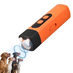 Professional Ultrasonic Dog Training Tool with LED Flashlight, 30ft Range Anti-Barking Device, Rechargeable Portable Bark Stopper