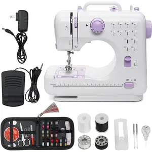 7-9W Sewing Machine with 12-in Stitches & Night Light & Foot Pedal, for DIY Projects, Crafting, and Quick Fixes, & Easy