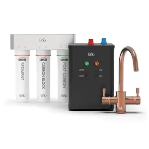 Brio 3-Stage Instant Hot Water Undersink Dispenser System – Rose Gold