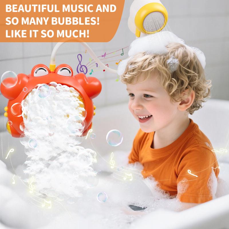 New crab-themed children's bath toy, bathtub shower head, summer outdoor water play toy, with suction cup, cute shower toy