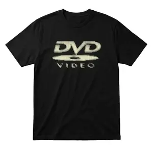 Retro DVD Video Graphic T Shirt, Cotton Menswear Top Casual Tropical Operator Crewneck