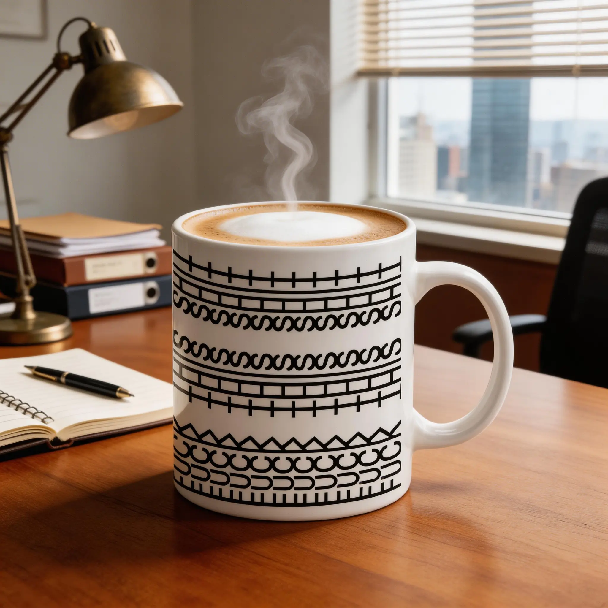 Funny Hidden Message Coffee Mug 11oz  Sarcastic Office Desk Gag Gift for Coworkers & Friends, Ceramic Geometric Cup