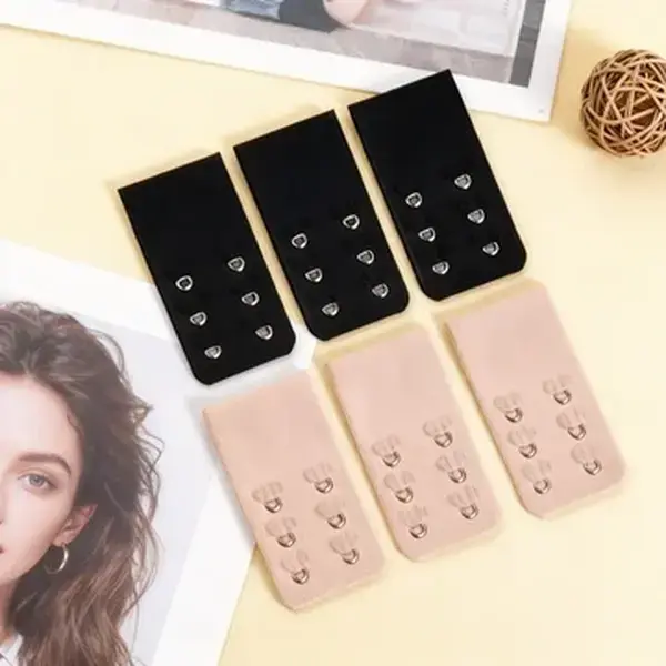 Women's 2 Hooks Bra Extender,Adjustable Bra Extension Buckle - Soft Comfortable Strap Extender, No Digging Bra Band Extender for Looser Fit lace bra Bra Accessories