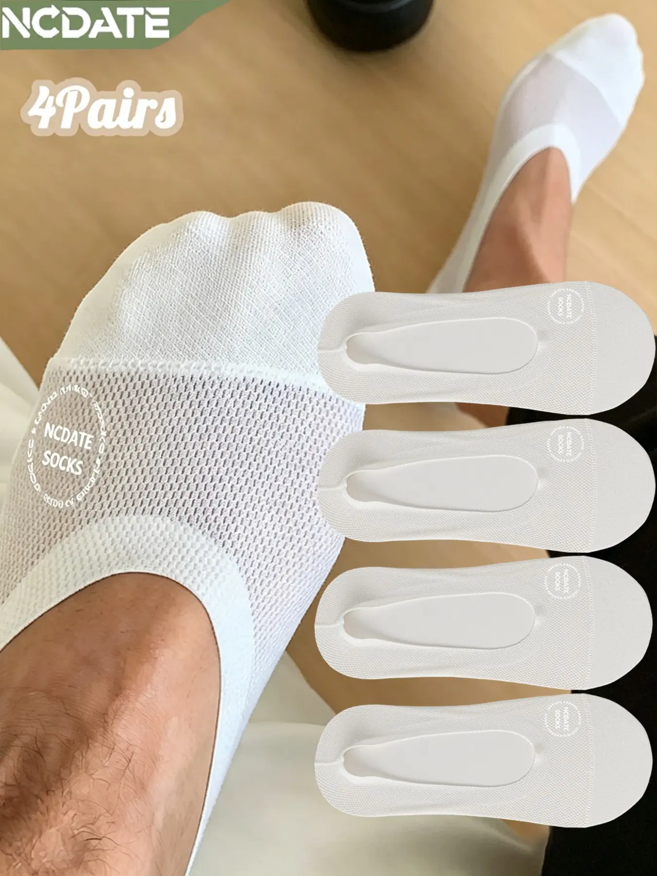 Men Women Gingham Patchwork Socks, Breathable Mesh Fabric, Soft Elastic Cotton Bottom, Anti-Slip Silicone Grips, Perfect Gift