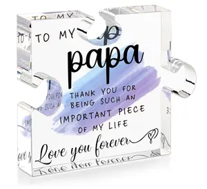 Papa Gifts from Grandkids - Papa Gifts from Grandchildren - Best Papa, Grandpa, Grandfather Gifts Card, Papa Fathers Day, Grandparents Day, Birthday Gifts from Grandkids - Papa Puzzle Piece