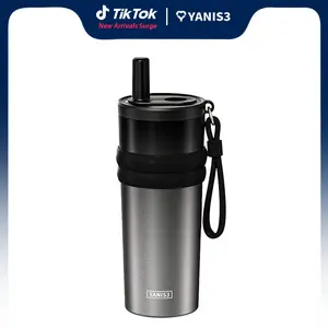 Yanis3 Large Capacity Water Bottle School Mens Gifts Sippycup Iced Coffee Cups Pots Pans Set Matcha Kit Vacuum Cup Ice Heater Women's Cup Good-looking 2025 New Arrival Portable Obsidian