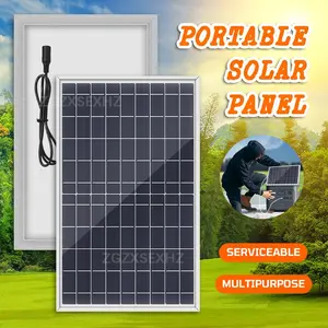 Portable Solar Panel with 60A/100A Controller, 1 Set 10W Solar Panel Charger, Outdoor Solar Panel Kit for Mobile Power, Camping, Hiking, Car, Boat, Phone, Monitoring, Outdoor Solar Devices