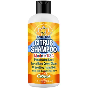 Citrus Shampoo - Deep Cleaning Formula with Coconut & Aloe Vera - Made in USA by Bodhi Dog - Natural Soothing & Moisturizing for Pet Dogs & Puppies