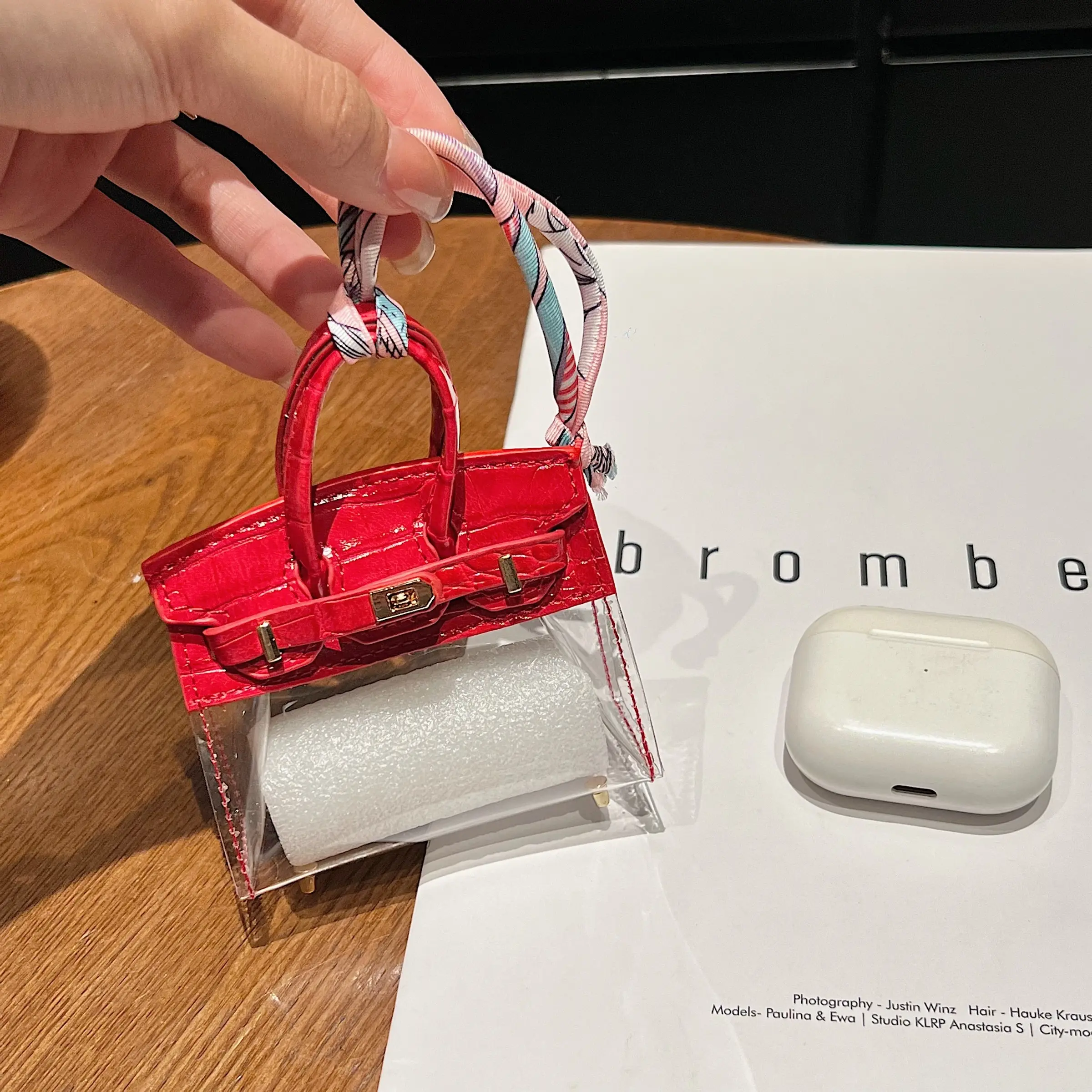Transparent Crocodile Pattern Handbag AirPods 4 Case, Apple 3rd Gen Pro 3 Earphone Bag, Universal Fit, Made in China, Headphone Storage, Earphone Protective Cover