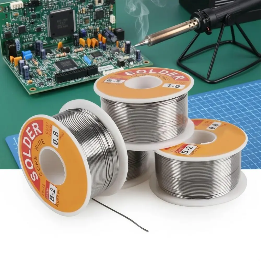 Low-Temperature Melt Solder Wire with 2% Rosin Core for Electronics Repair, High-Fluidity Flux, Low-Residue Durable Solder for Circuit Boards, Precision Tools & Component Welding, Eco-Friendly Solder Wire Coil for Metal Electronic Maintenance.