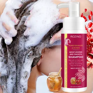 【Ten pack at a better price】ROZINO Pomegranate Honey Shampoo - Moisturizing &Smooth Formula -Contains Neither -Exude Charming Charm-Let Your Hair Drink Enough Water -Multi Effect Shampoo