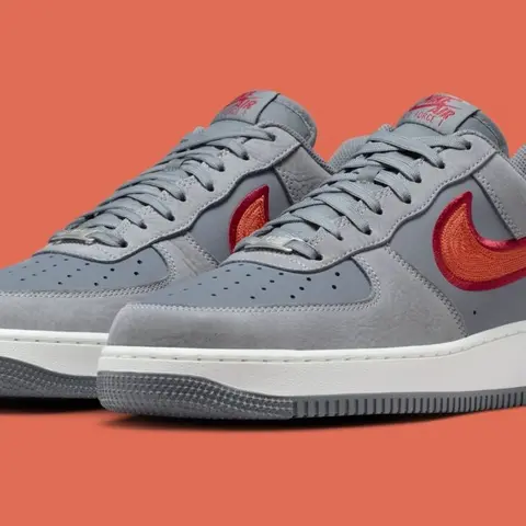 Nike Air Force 1 Low '07 Smoke Grey Red IB6842-001 Men's and GS Shoes NEW