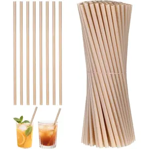 For Home Daily, Restaurant & Party Drinks, Environmental Drinkware Accessory Solution, Biodegradable Sugarcane Straws, Plastic-free Non-softening Heat-resistant, Effortlessly Get Environmental Friendly Drinking, 8 Inch 200 Pack