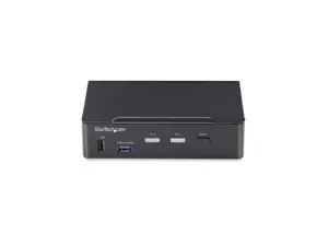 StarTech 2-Port DisplayPort KVM Switch, 4K 60Hz, DP 1.2, HDCP 1.4, EDID Management, 2-Port USB 3.0 Hub, 4x USB HID Ports, TAA Compliant - P2AD122-KVM-SWITCH