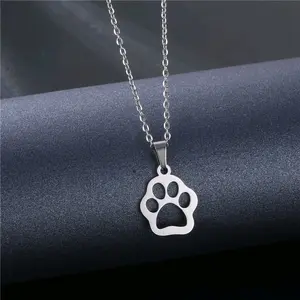 Stainless Steel Necklace Pawprint