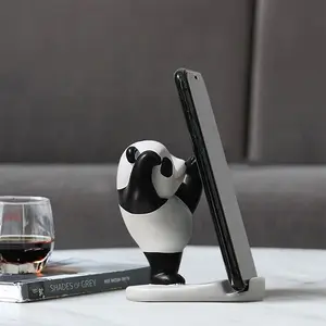 Cute Panda Phone Stand, Desktop Home Mobile Holder, Cartoon Panda Smartphone Bracket, Universal Tablet Stand, Fun Decorative Ornament Gift