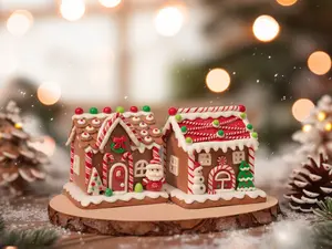 Candy Lane Light-Up Gingerbread Houses