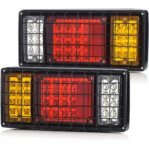 40 LED Tail Light Bar, Super Bright Turn Signal Brake Reverse Tail Light with Iron Net Protection For Truck,Boat,Snowmobile,Trailer,Pickup,RV,Camper,UTV,UTE,Vans (10-30 Volt)