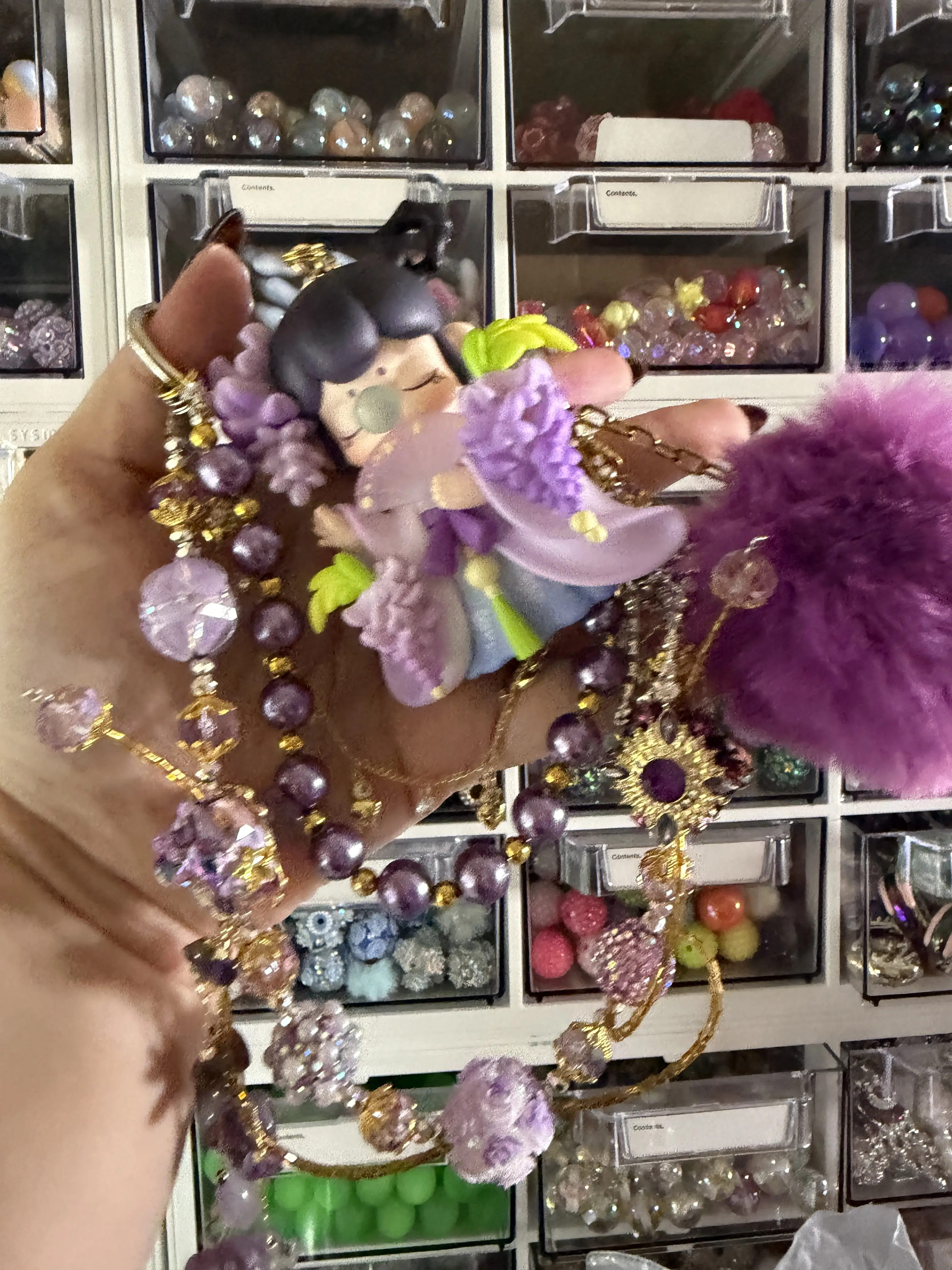 3 chain bag charm