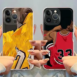 Soft Phone Cover Case for iPhone 7 8 XR 12 Mini 16 15 14 Plus 13 12 11 Pro MAX 16e Basketball Players Cool