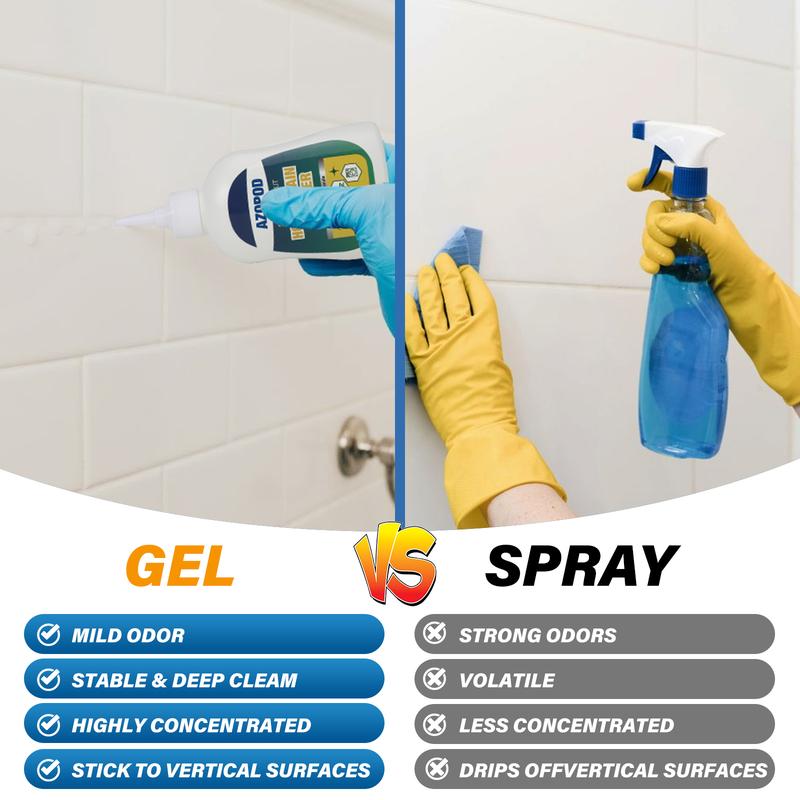 HOME STAIN CLEANER GEL – 7OZ Deep Cleaning Gel for Tile Gaps, Washing Machine Seals, Fridge Rubber, Wall & Shower Stains – Household Cleaning Solution for Bathroom, Kitchen, Room, Laundry