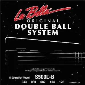 S500L-B New LaBella Double Ball-End Steinberger 5-String Flat Wound Bass Strings Gauges .043 - .128