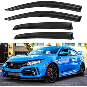 Window Visors Rain Guards Shield for 2016-2021 Honda Civic Hatchback, Out-Channel Window Vent Wind Deflectors Visors Shades for 16-21 Civic (Not for Sedan