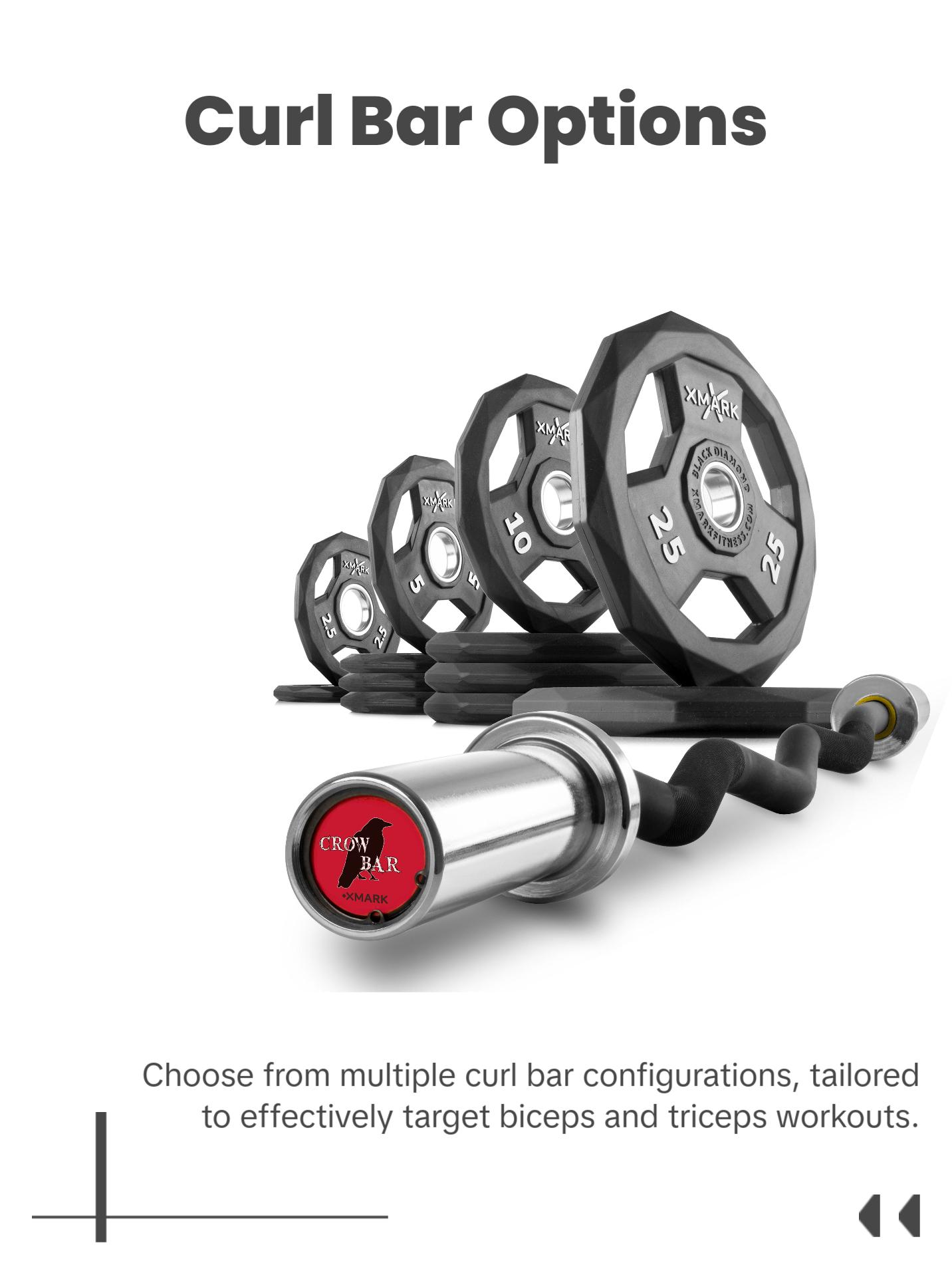 Black Diamond® Olympic Weight Plates and Curl Barbell Sets